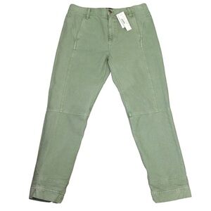 J Crew 100% Cotton Crop Ankle Midrise Utility Pants, Sage Color -‎ Size 2 NEW